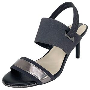 Alfani Genevia Elastic Black/Silver Womens Heels Size 6.5M